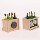 2 Set/ 12 Pieces Miniature Beer Wine Bottles With Magnet Wooden Storage Box 1/12 Dollhouse Kitchen Life Scenes Decoration