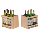 2 Set/ 12 Pieces Miniature Beer Wine Bottles With Magnet Wooden Storage Box 1/12 Dollhouse Kitchen Life Scenes Decoration