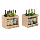 2 Set/ 12 Pieces Miniature Beer Wine Bottles With Magnet Wooden Storage Box 1/12 Dollhouse Kitchen Life Scenes Decoration