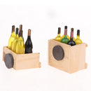 2 Set Miniature Beer Wine Drink Bottles Goblet Cup With Magnet Wooden Storage Box 1/12 Dollhouse Kitchen Life Scenes Decoration