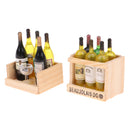 2 Set Miniature Beer Wine Drink Bottles Goblet Cup With Magnet Wooden Storage Box 1/12 Dollhouse Kitchen Life Scenes Decoration