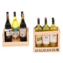 2 Set Miniature Beer Wine Drink Bottles Goblet Cup With Magnet Wooden Storage Box 1/12 Dollhouse Kitchen Life Scenes Decoration