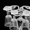 1/12 Dollhouse Miniature Bar Life Scenes Decor - Silver Glass Wine Cup Holder & 4 Pieces Goblet Kits Kids Pretend Play Toy