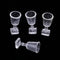1/12 Dollhouse Miniature Bar Life Scenes Decor - Silver Glass Wine Cup Holder & 4 Pieces Goblet Kits Kids Pretend Play Toy