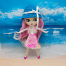 Lovely Knitted Cap Ribbon Hat Outfit for 12inch Blythe 1/3 BJD Dollfie LUTS Dolls Clothing Accessories Blue