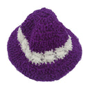 Stylish Ribbon Knitted Cap Ribbon Hat 20-27cm for 12inch Blythe Azone and 1/3 BJD LUTS Doll Party Outfit Purple