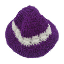 Stylish Ribbon Knitted Cap Ribbon Hat 20-27cm for 12inch Blythe Azone and 1/3 BJD LUTS Doll Party Outfit Purple