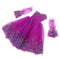 1/3 BJD Smart Dolls Clothes - Embroidery Flowers Dress for Dollfie DOD DZ AS Party Outfit Purple