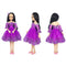 1/3 BJD Smart Dolls Clothes - Embroidery Flowers Dress for Dollfie DOD DZ AS Party Outfit Purple