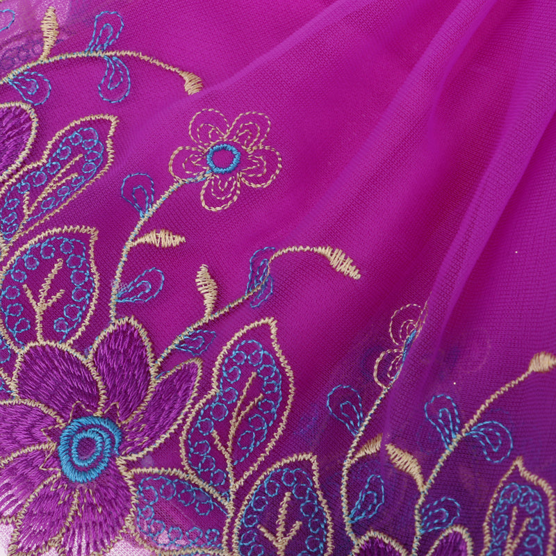 1/3 BJD Smart Dolls Clothes - Embroidery Flowers Dress for Dollfie DOD DZ AS Party Outfit Purple