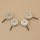 4 Pairs Metal Frying Pan Lid Set Cookware for 1/12 Dollhouse Miniature Kitchen Decor Accessory