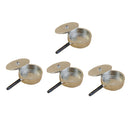 4 Pairs Metal Frying Pan Lid Set Cookware for 1/12 Dollhouse Miniature Kitchen Decor Accessory