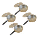 4 Pairs Metal Frying Pan Lid Set Cookware for 1/12 Dollhouse Miniature Kitchen Decor Accessory