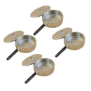 4 Pairs Metal Frying Pan Lid Set Cookware for 1/12 Dollhouse Miniature Kitchen Decor Accessory
