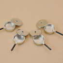 4 Pairs Metal Frying Pan Lid Set Cookware for 1/12 Dollhouse Miniature Kitchen Decor Accessory