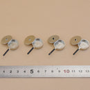 4 Pairs Metal Frying Pan Lid Set Cookware for 1/12 Dollhouse Miniature Kitchen Decor Accessory