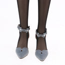 1/3 BJD Smart Doll Suede Shoes for Ball Jointed Doll LUTS Dollfie Lolita Ankle Belt High Heels with Flowers