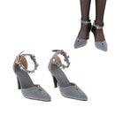 1/3 BJD Smart Doll Suede Shoes for Ball Jointed Doll LUTS Dollfie Lolita Ankle Belt High Heels with Flowers
