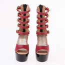 Elegant PU Leather Roman Shoes High Heels for 1/3 BJD DOD MSD SD Dollife Dolls Clothing Accessories