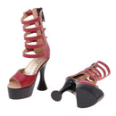 Elegant PU Leather Roman Shoes High Heels for 1/3 BJD DOD MSD SD Dollife Dolls Clothing Accessories