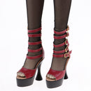 Elegant PU Leather Roman Shoes High Heels for 1/3 BJD DOD MSD SD Dollife Dolls Clothing Accessories