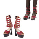 Elegant PU Leather Roman Shoes High Heels for 1/3 BJD DOD MSD SD Dollife Dolls Clothing Accessories