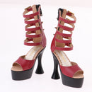 Elegant PU Leather Roman Shoes High Heels for 1/3 BJD DOD MSD SD Dollife Dolls Clothing Accessories