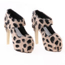 1/3 Doll Leopard High Heels For SD16 Girl Dolls Accessories Doll High Heels -Khaki Color