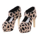 1/3 Doll Leopard High Heels For SD16 Girl Dolls Accessories Doll High Heels -Khaki Color