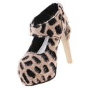 1/3 Doll Leopard High Heels For SD16 Girl Dolls Accessories Doll High Heels -Khaki Color