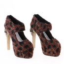 1/3 Doll Leopard High Heels For SD16 Girl Dolls Accessories Doll High Heels -Coffee Color