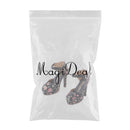 1/3 BJD Girl Dolls Shoes - Artificial Suede Ankle Strap High Heels - for LUTS for DOD for Lolita Dolls Party Outfit Accessory Black Printed
