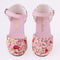 1/3 BJD Girl Dolls Shoes - Artificial Suede Ankle Strap High Heels - for LUTS for DOD for Lolita Dolls Party Outfit Accessory Pink Printed
