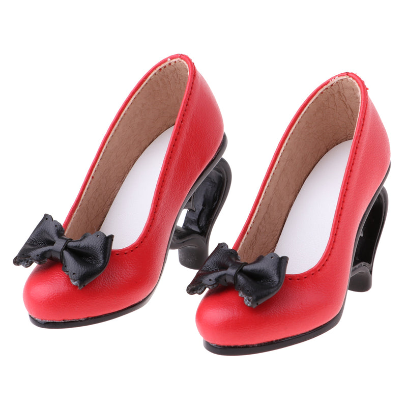 1/3 Doll High Heels Shoes Sandals W. Bowknot For BJD SD16 Dolls Clothes Red