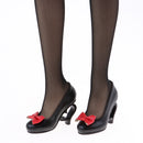 1/3 Doll High Heels Shoes Sandals W. Bowknot For BJD SD16 Doll Clothes Black