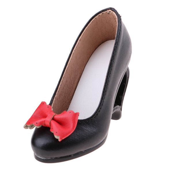 1/3 Doll High Heels Shoes Sandals W. Bowknot For BJD SD16 Doll Clothes Black