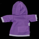 Casual Purple Stripe Bathrobe Clothes For Mellchan Baby Doll 9-11inch Girl Doll Hooded Jacket Coat