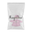 Stylish Round Collar Dress Hat Pajama Suit For Mellchan Newborn Baby Dolls Clothes Accessories Pink