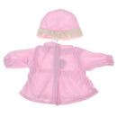 Stylish Round Collar Dress Hat Pajama Suit For Mellchan Newborn Baby Dolls Clothes Accessories Pink