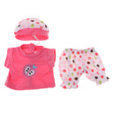 Lovely T-shirt Hat Pants Outfit for 25cm Mellchan Doll Baby Girl Dolls Clothing Accessory