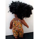 Realistic Vinyl Baby Girl Doll - Reborn 12inch African American Doll - Black Curly Hair Kids Birthday Gift Festival Present