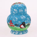 Girl Russian Nesting Doll Babushka Matryoshka Stacking Dolls Set 10 Pieces Blue Xmas Gift Christmas Decorations
