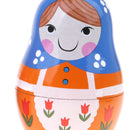 Handmade Girls Russian Babushka Matryoshka Nesting Dolls Kit 5 Pieces Kids Birthday Gift Christmas Ornaments