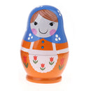 Handmade Girls Russian Babushka Matryoshka Nesting Dolls Kit 5 Pieces Kids Birthday Gift Christmas Ornaments