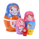 Handmade Girls Russian Babushka Matryoshka Nesting Dolls Kit 5 Pieces Kids Birthday Gift Christmas Ornaments