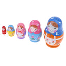 Handmade Girls Russian Babushka Matryoshka Nesting Dolls Kit 5 Pieces Kids Birthday Gift Christmas Ornaments