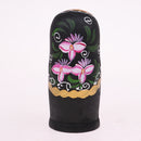 Black Russian Nesting Doll Babushka Matryoshka Stacking Dolls Set 5 Pieces Xmas Gift Christmas Decorations