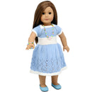 18 Inch Doll Sweater Dress Fits for American Girl Dolls and More -Light Blue
