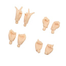 Doll Custom Body Parts - 4 Pairs White Skin Tone Hands for 12inch Takara RBL Neo Blythe Momoko Accessories