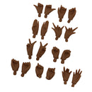 9 Pair Doll Joints Movable Hands For Blythe Doll DIY Body Parts Dark Tanned